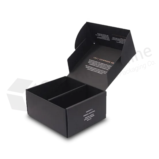 Black Mailer Box with Partition